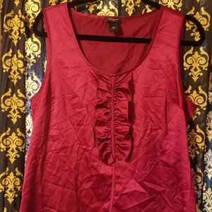 Red Satin Blouse-Ladies 12